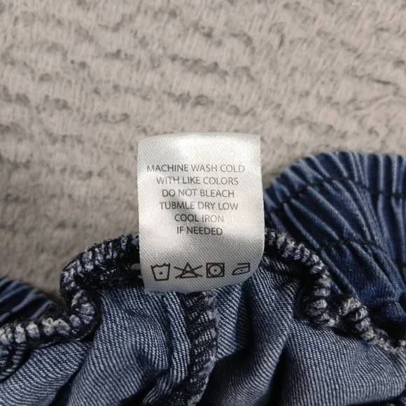 Naked Wardrobe Denim Jogger Pants Medium Wash Elastic Waist Size Medium EUC - Picture 6 of 12